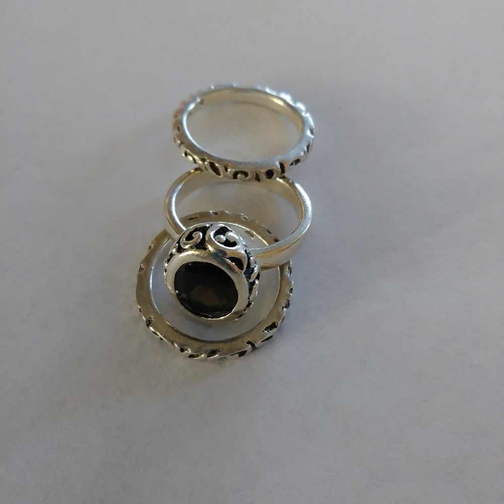 Silpada stackable rings.